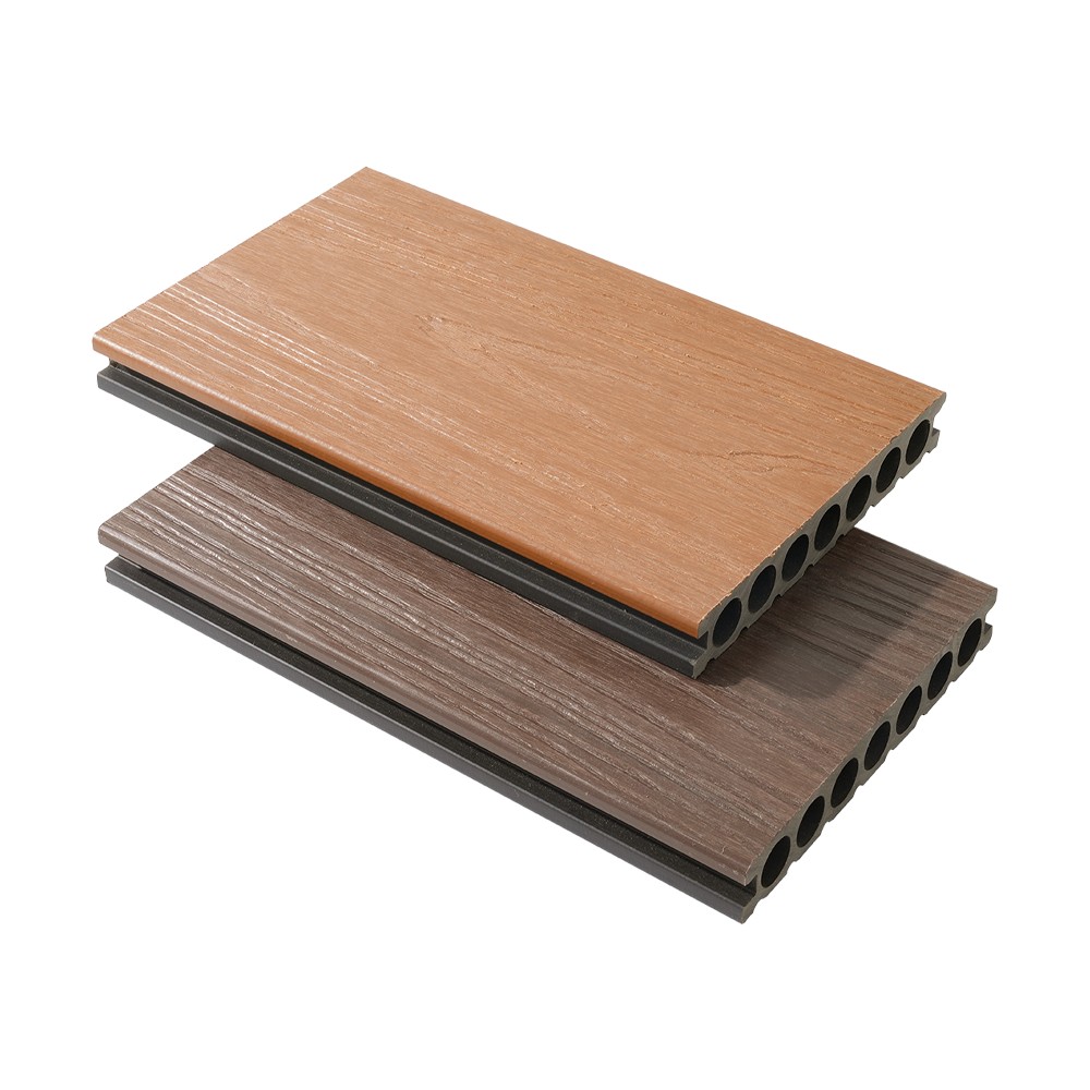 Decking in WPC a coestrusione a sette fori (struttura grossolana su un solo lato)