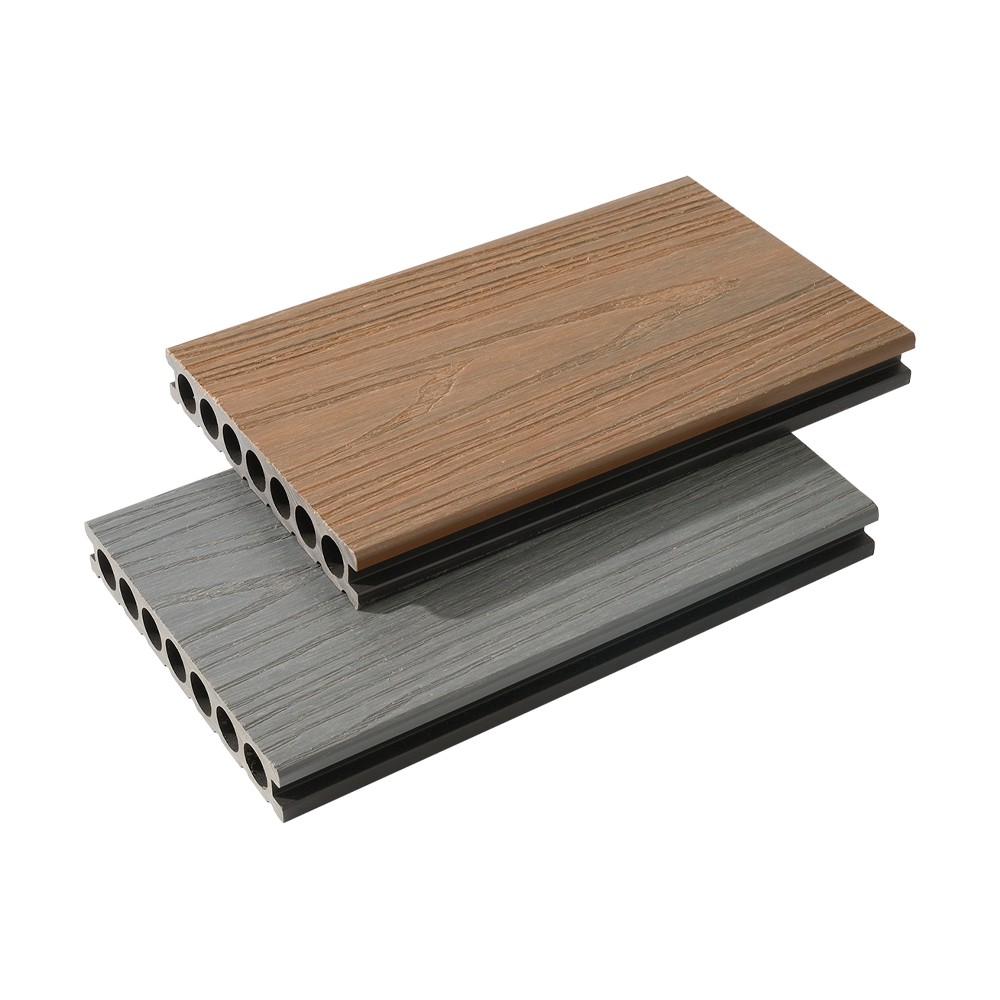 Decking in WPC a coestrusione a sette fori (struttura grossolana su un solo lato)