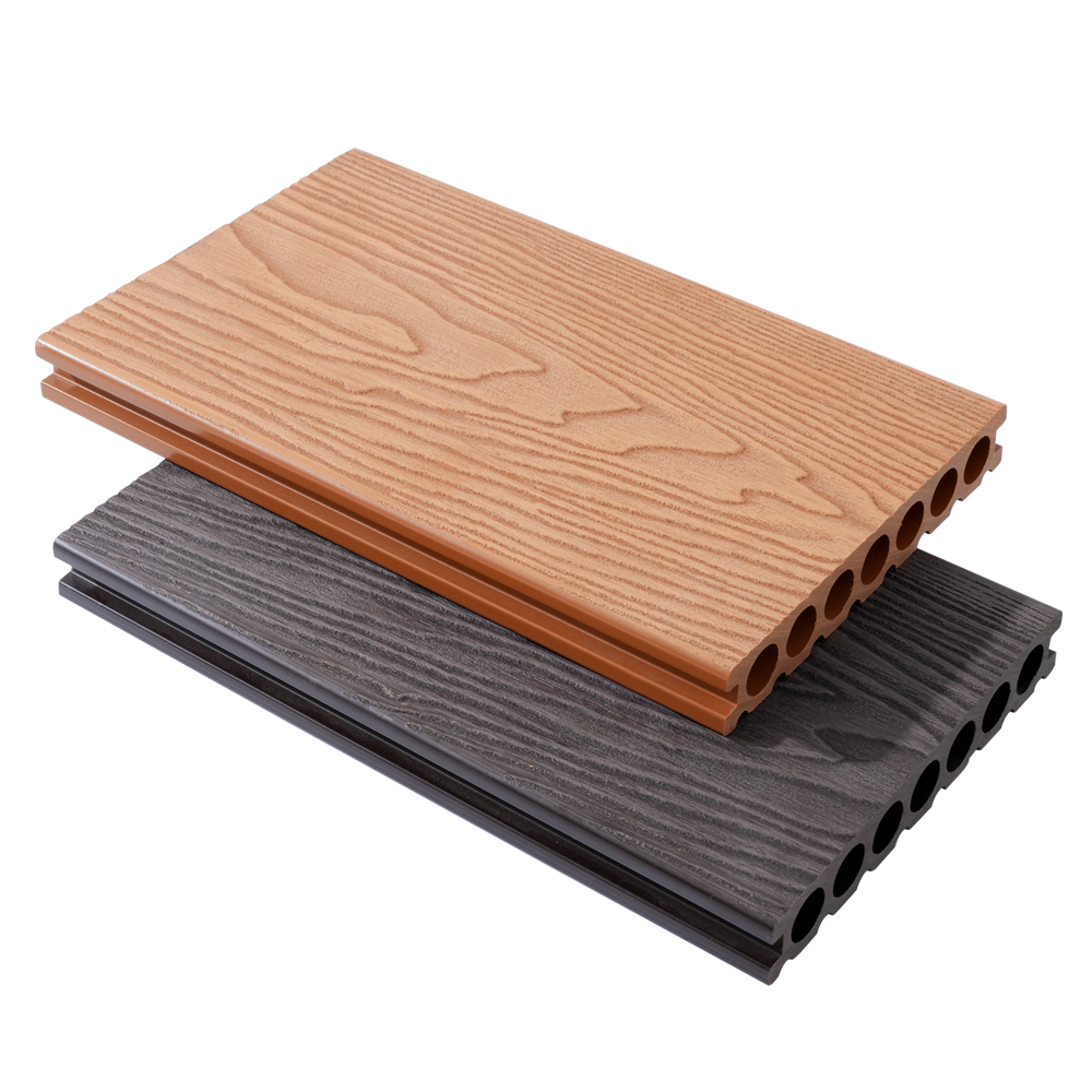 Decking in rilievo 3D WPC a sette fori (modello drago)